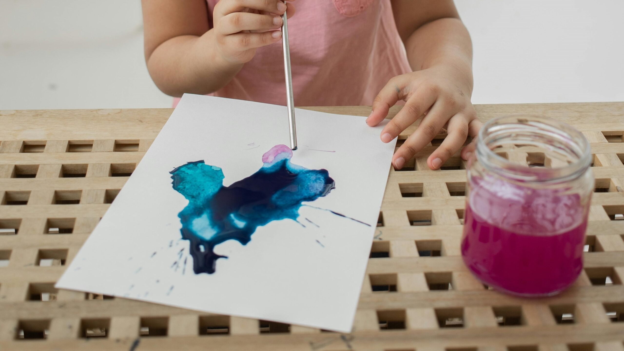 Child making artwork